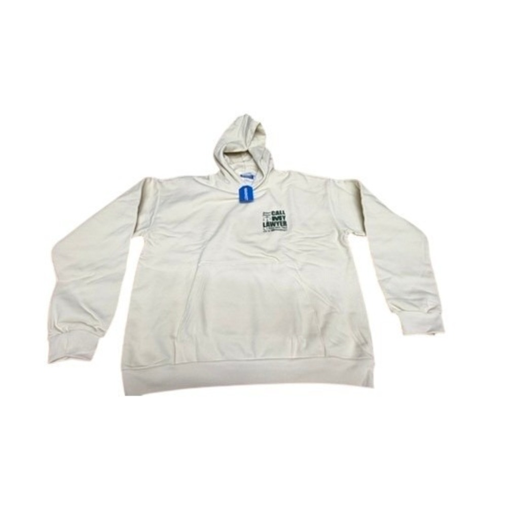 NEW! "MARKET Call My Lawyer" Graphic Hoodie Cream Men's Size L PLZ READ Reg-$160